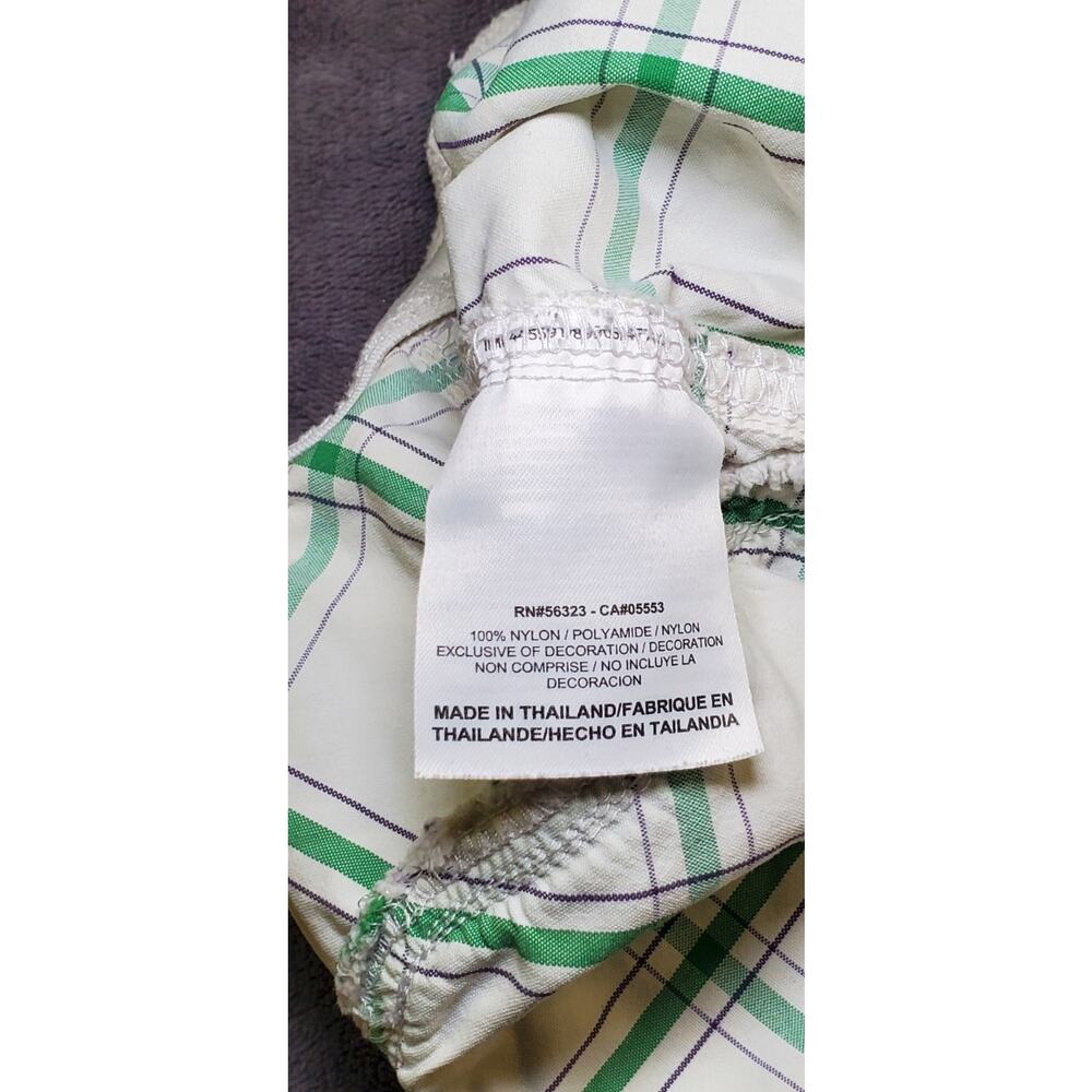 Nike Shorts Men's Size M Checkerboard White Green Beach Summer C1-218 - Picture 7 of 12